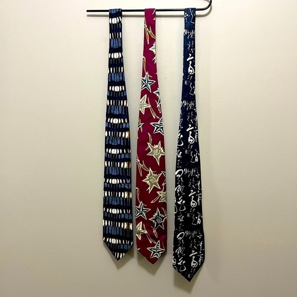 Silk Neck Ties 4”w x 57” Surry, KaiLong, & John Bull Set of 3 Men’s Ties - Picture 2 of 7